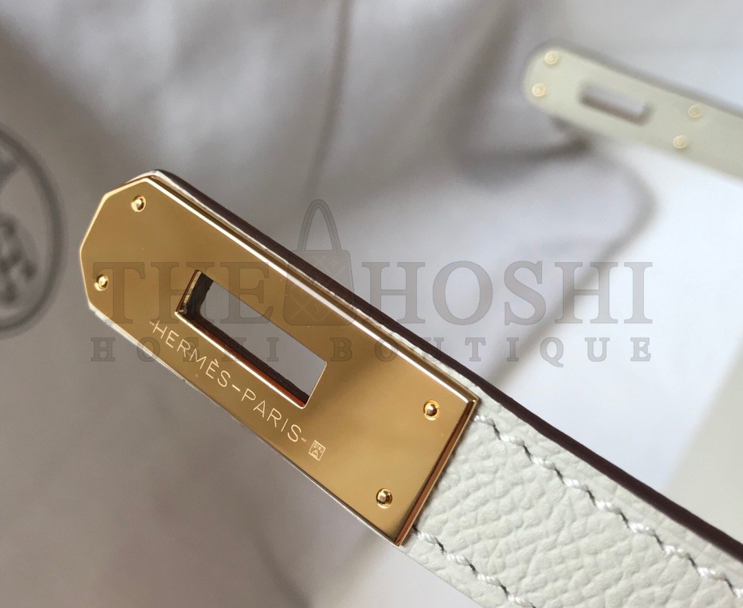 H**me5 Kelly 32cm Sellier Bag in Craie Epsom Calfskin GHW Master Quality
