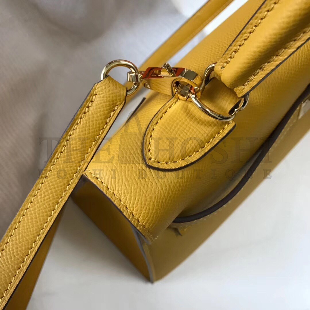 H**me5 Kelly 28cm Sellier Bag In Yellow Epsom Leather Master Quality