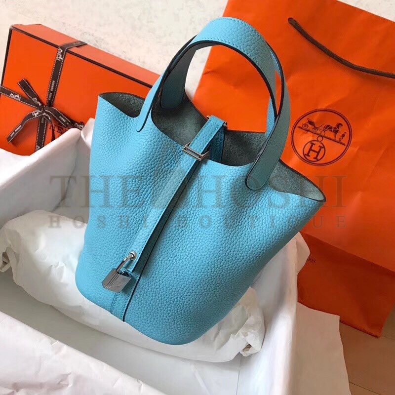 H**me5 Lagon Picotin Lock MM 22cm Handmade Bag Master Quality