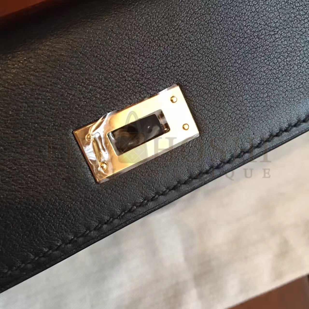 H**me5 Black Swift Kelly Cut Handmade Bag Master Quality