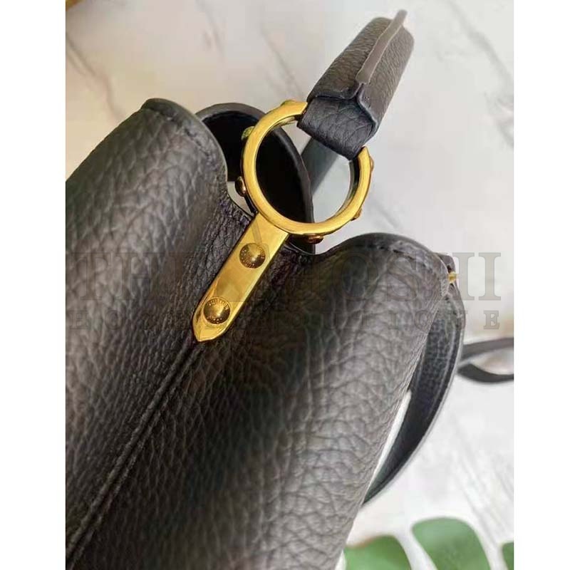 L0vis Vvtt0n LV Women Capucines MM Handbag Black Taurillon Leather Master Quality