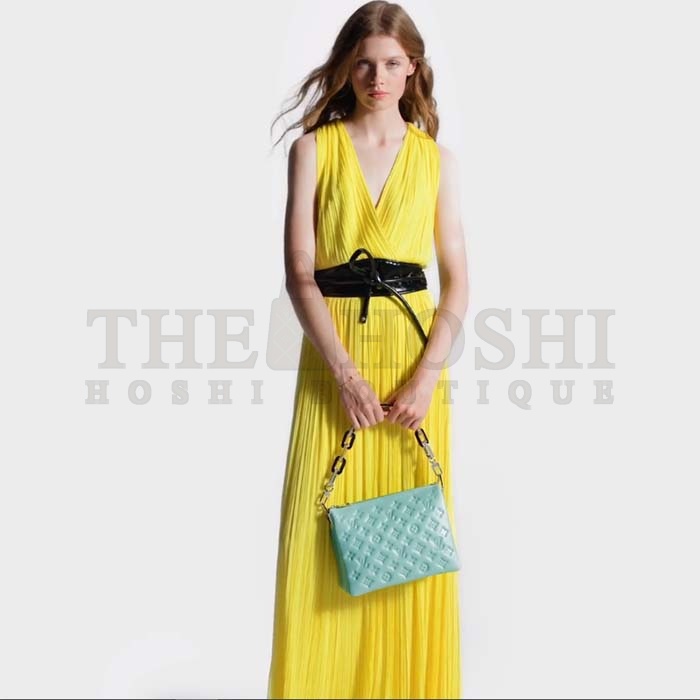 L0vis Vvtt0n LV Women Coussin PM Handbag Azure Blue Lambskin Calfskin Cowhide Leather Master Quality