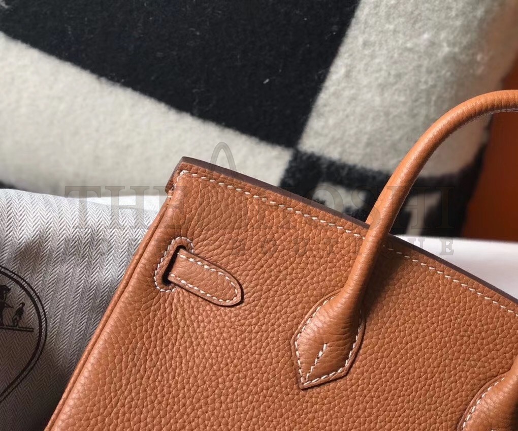 H**me5 Birkin 25cm Bag In Gold Clemence Leather Master Quality