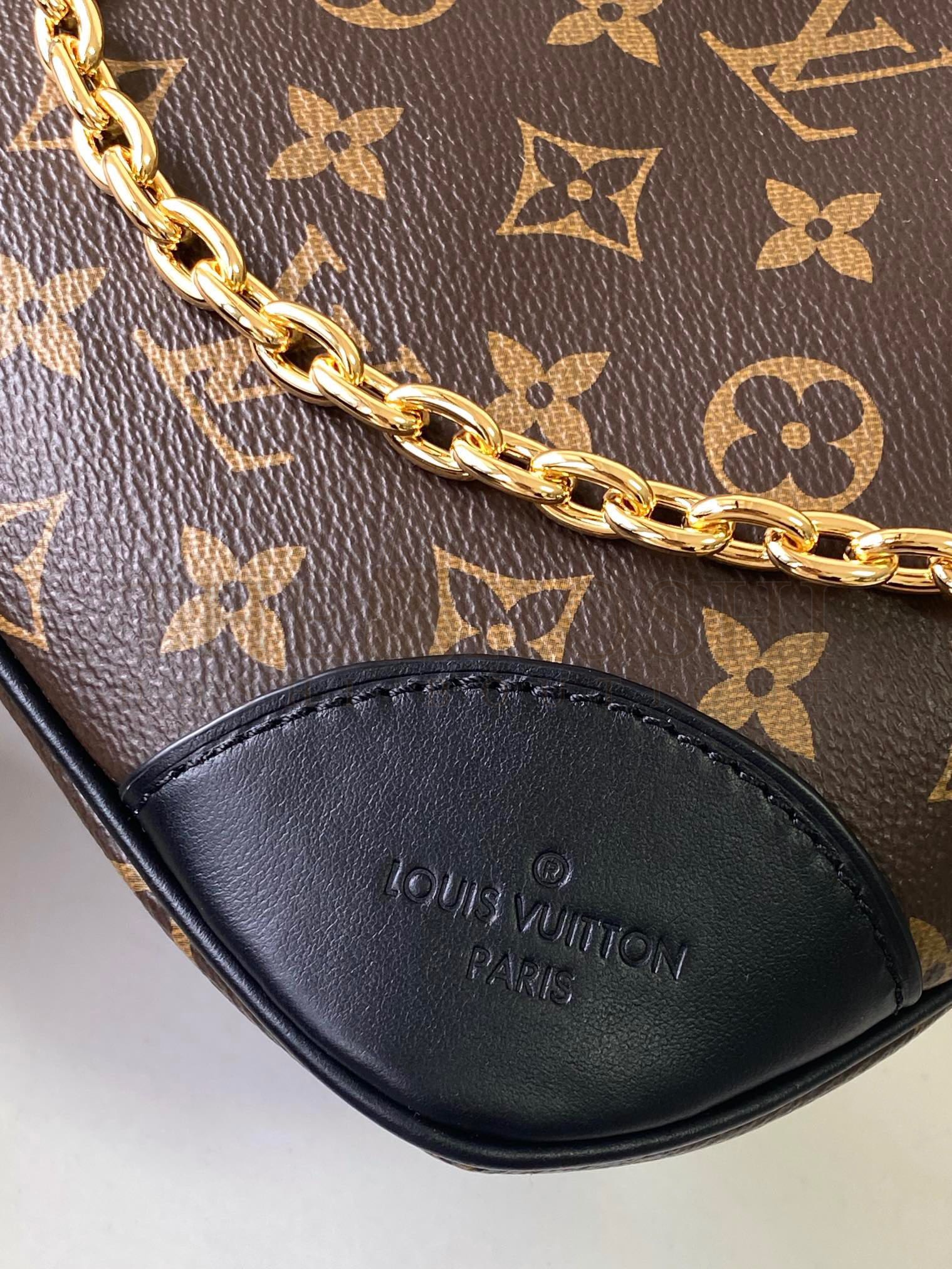 L0vis Vvtt0n LV Women Boulogne Handbag Black Brown Monogram Coated Canvas M45831 Master Quality