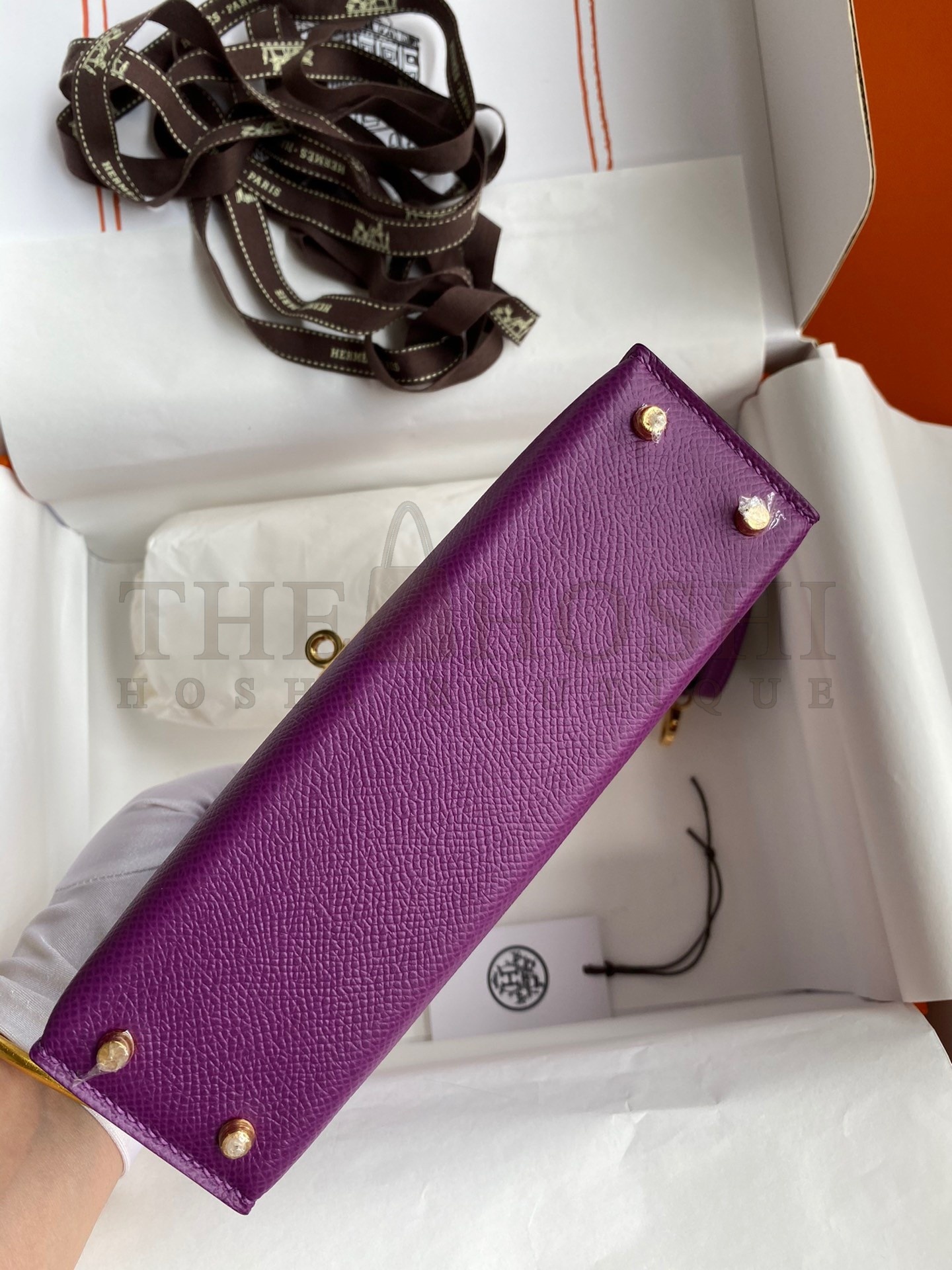 H**me5 Kelly Mini II Sellier Handmade Bag In Anemone Epsom Calfskin Master Quality