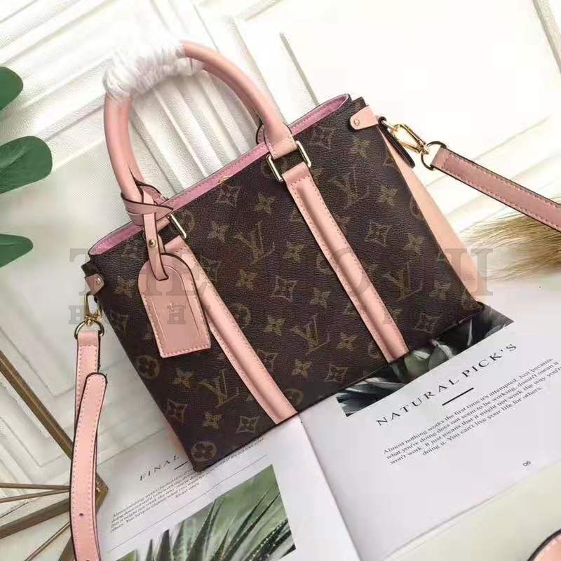 L0vis Vvtt0n LV Women Soufflot BB Bag in Monogram Coated Canvas-Brown Master Quality
