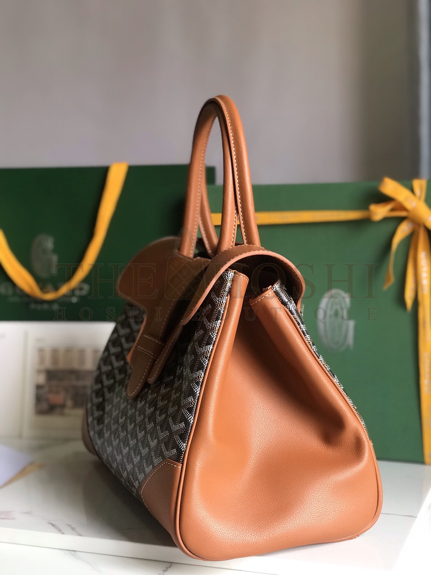 G09ard Saigon Tote Bag Brown Canvas 34x18x24cm Master Quality