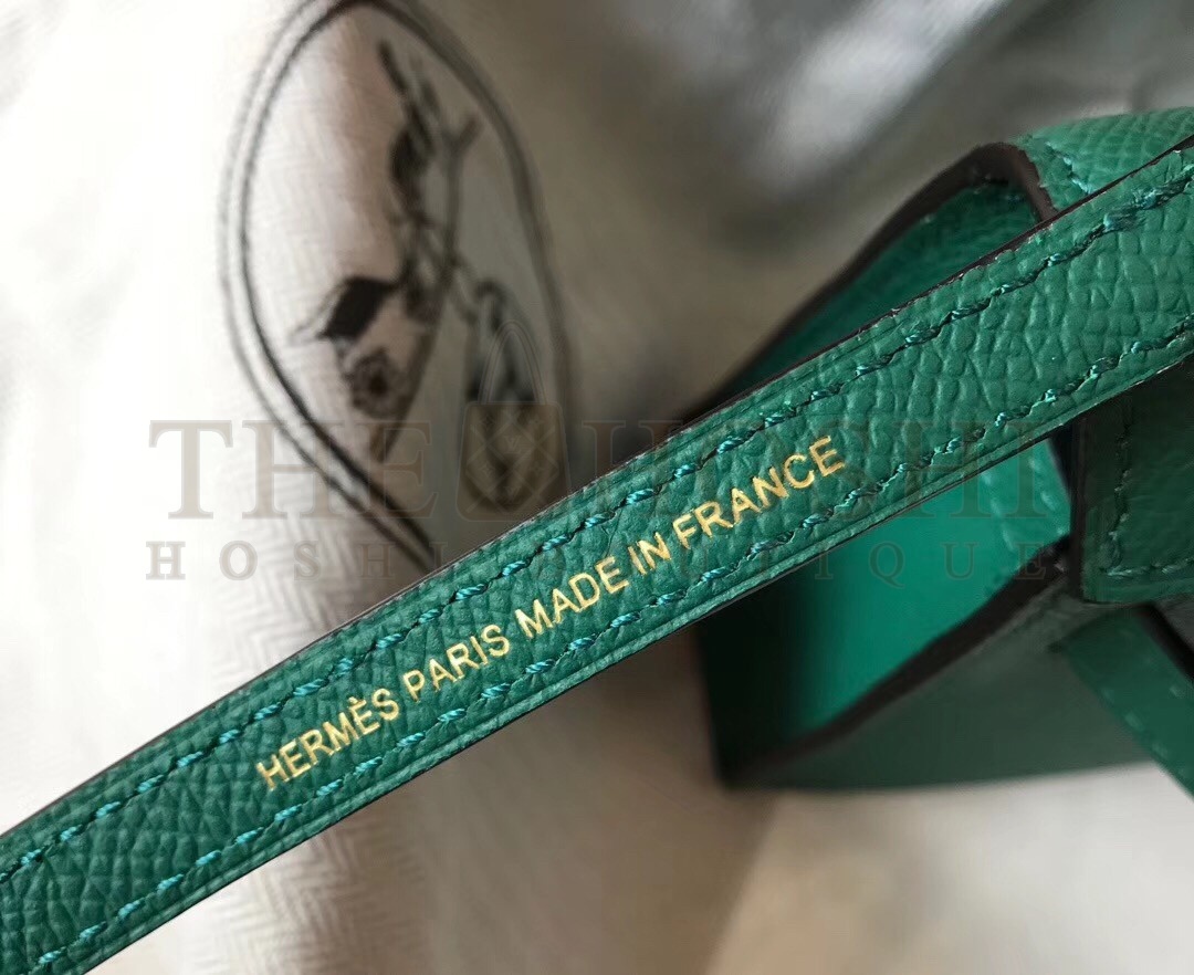 H**me5 Kelly Mini II Bag In Malachite Epsom Leather Master Quality