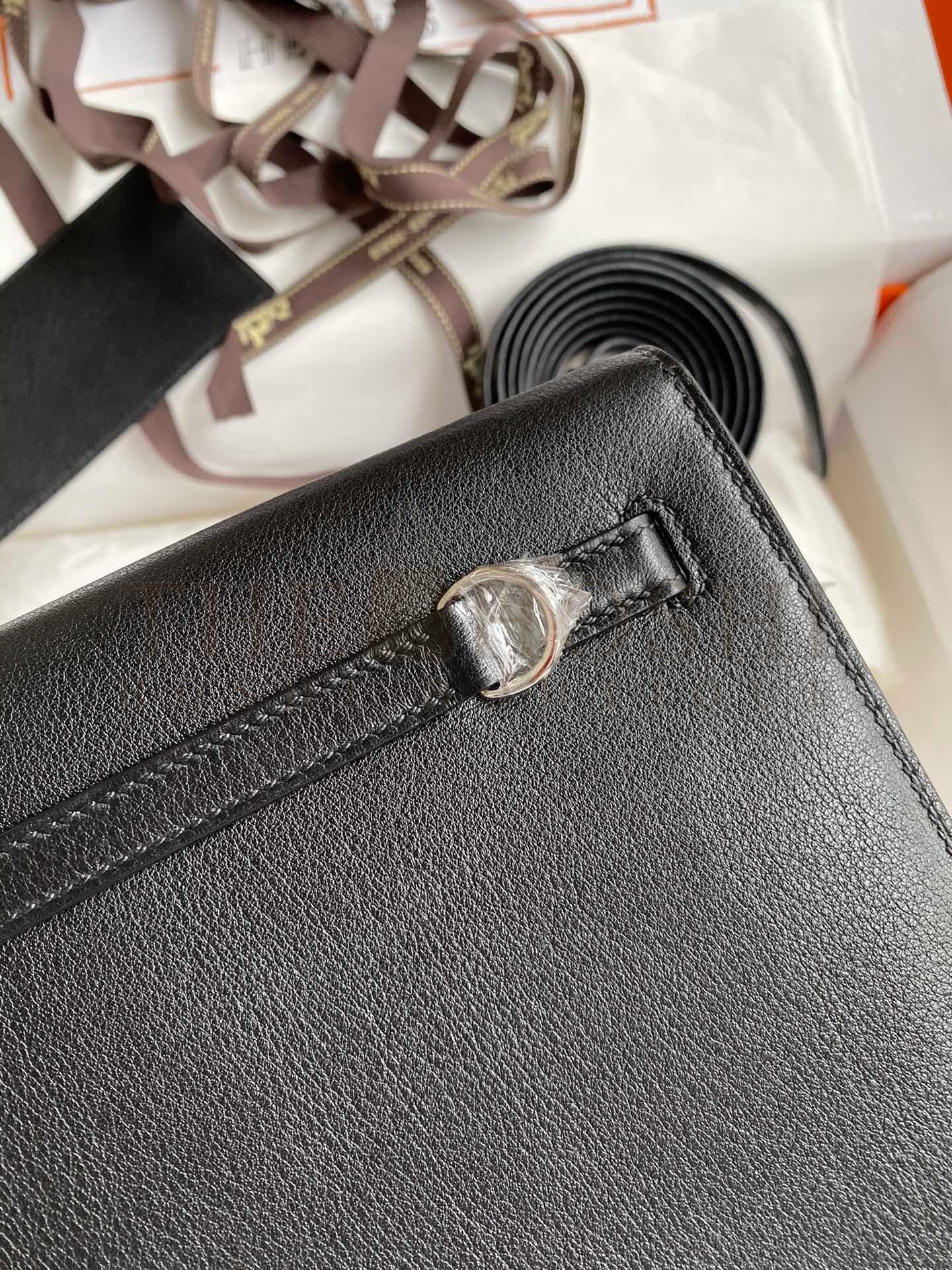 H**me5 Kelly Danse II Handmade Bag In Black Evercolor Calfskin Master Quality