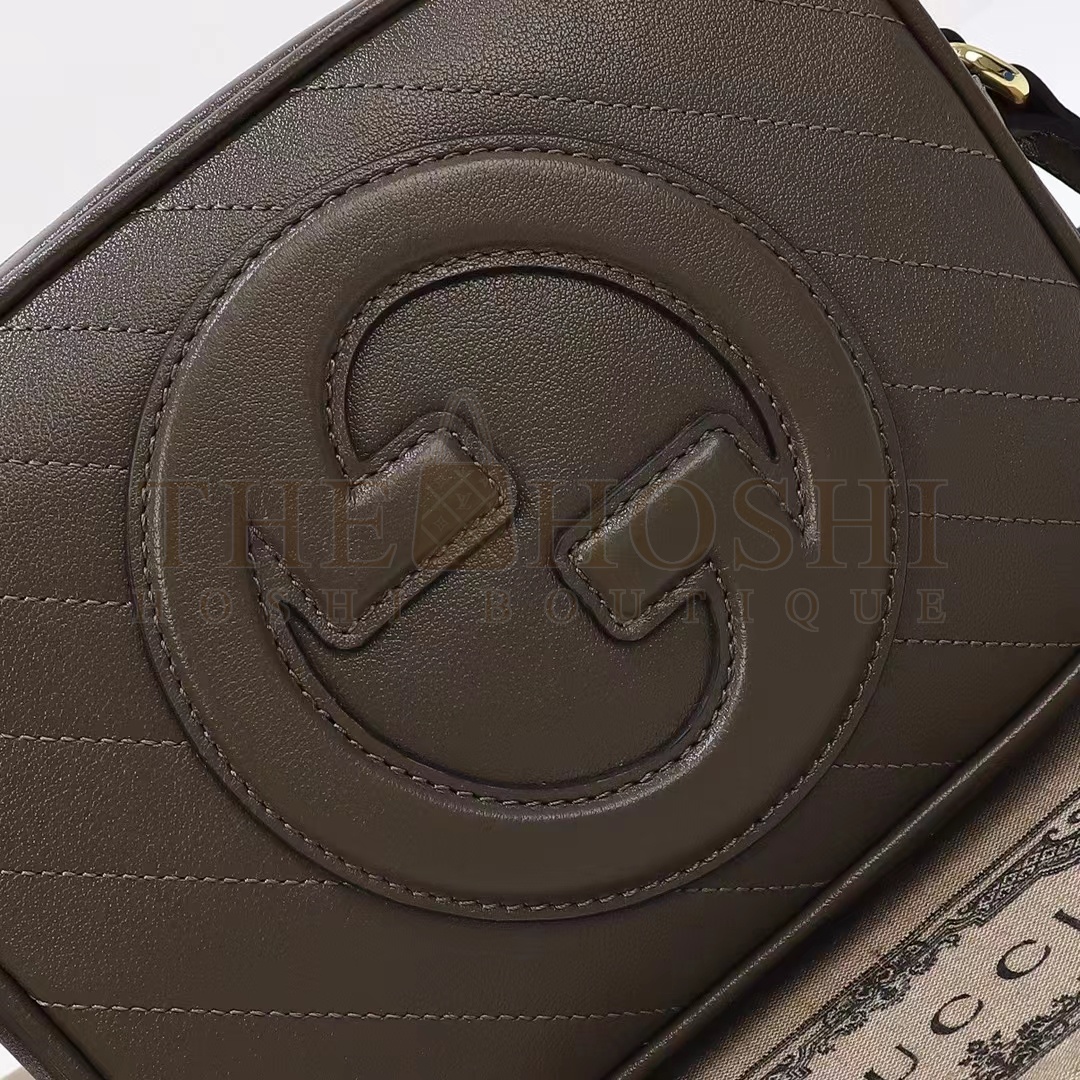 Gvc*1 Women GG Blondie Small Shoulder Bag Brown Leather Zipper Closure Master Quality