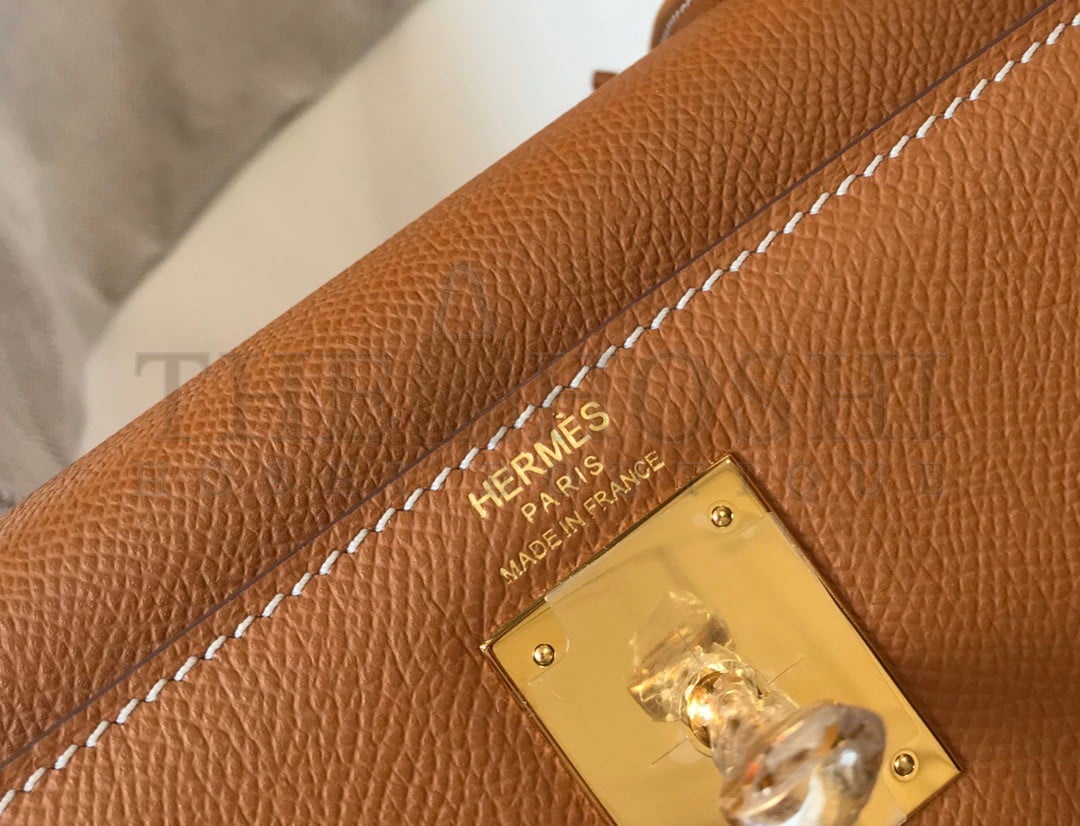 H**me5 Kelly 32cm Sellier Bag in Gold Epsom Calfskin GHW Master Quality