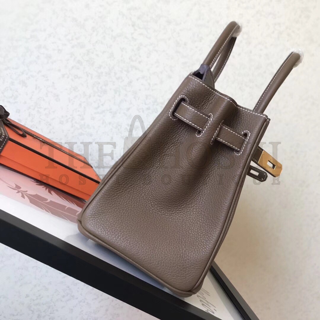 H**me5 Taupe Birkin 30cm Clemence Handmade Bag Master Quality