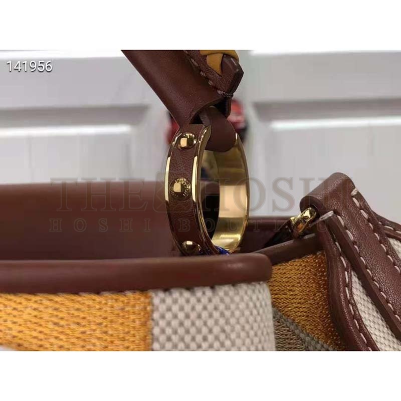 L0vis Vvtt0n LV Women Capucines BB Handbag Yellow Smooth Calfskin and Embroidered Canvas Master Quality