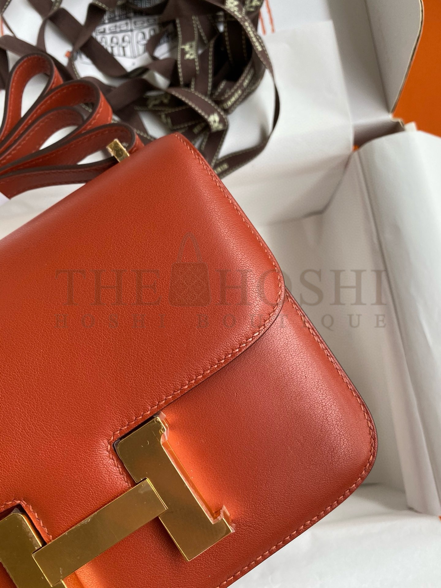 H**me5 Constance 18 Handmade Bag In Sienna Swift Calfskin Master Quality