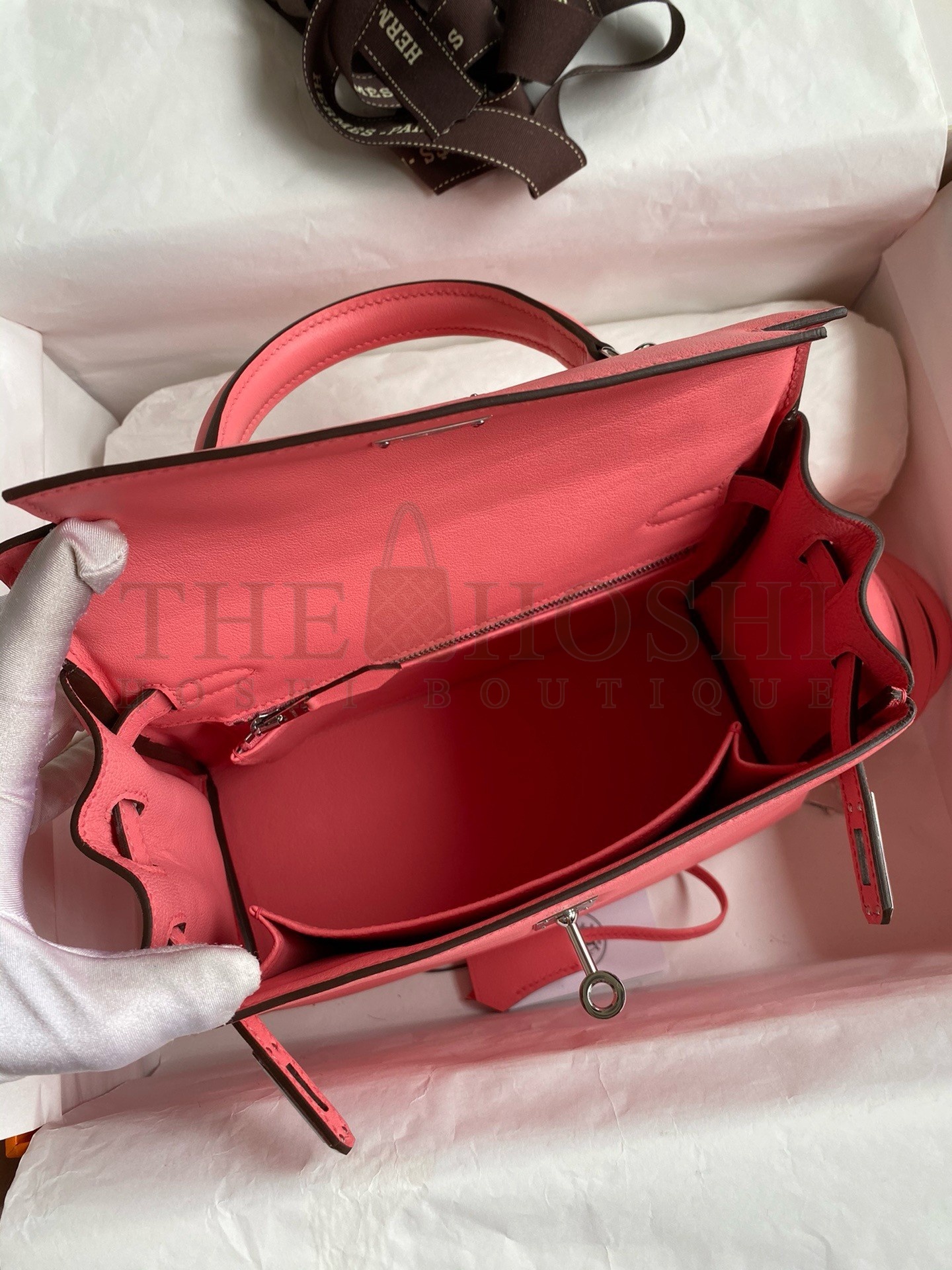 H**me5 Kelly Retourne 25 Handmade Bag In Rose d