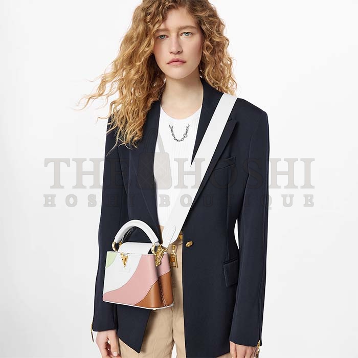 L0vis Vvtt0n LV Women Capucines Mini Handbag Taurillon Patent Leather Smooth Calfskin Master Quality