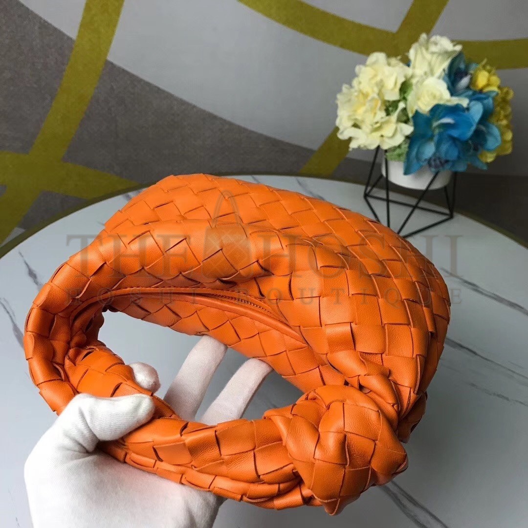B0tt*ga Ven*ta Mini BV Jodie Bag In Orange Woven Leather Master Quality