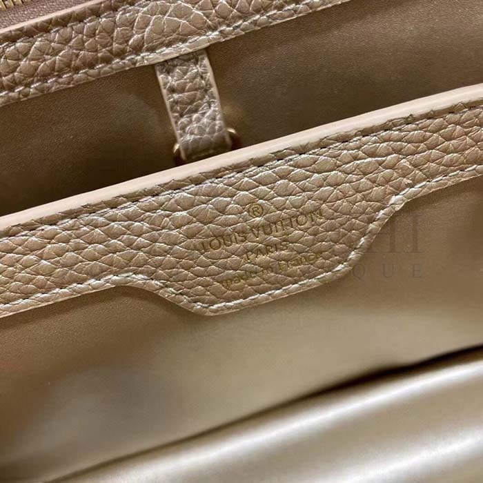L0vis Vvtt0n LV Women Capucines BB Hand Bag Etain Metallic Gray Taurillon Leather Master Quality