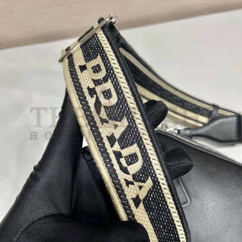 Pra*a Women Saffiano Leather Shoulder Bag-Black Master Quality