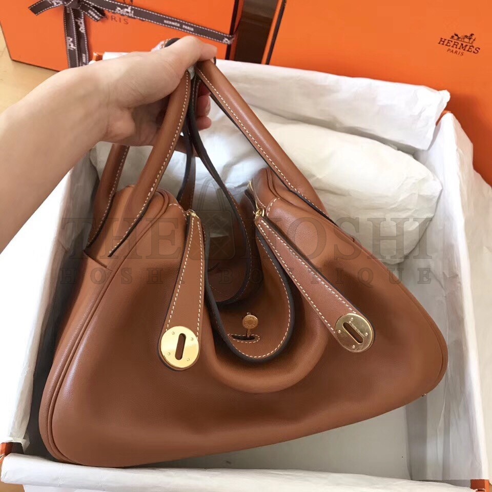 H**me5 Gold Lindy 30cm Swift Handmade Bag Master Quality