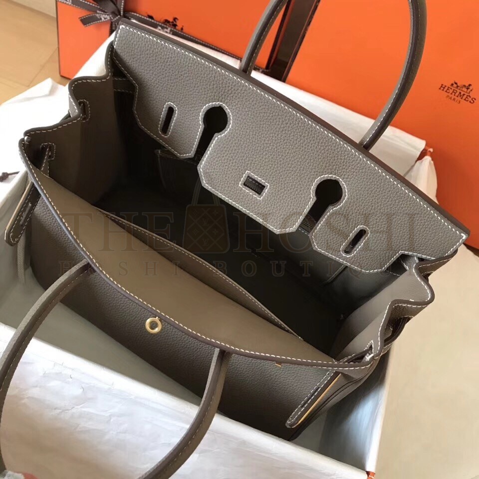 H**me5 Etain Birkin 30cm Clemence Handmade Bag Master Quality