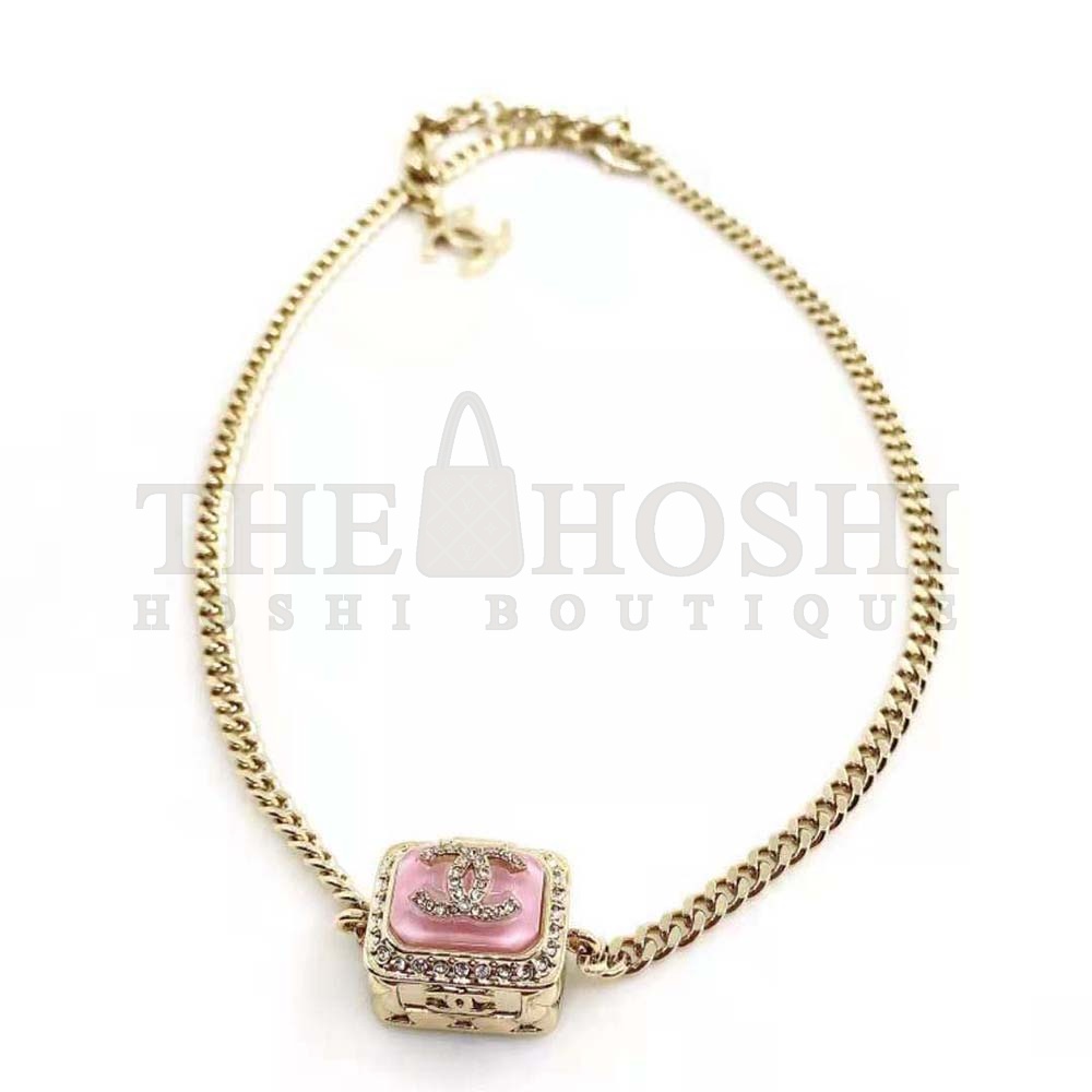 Ch**el Women Pendant Necklace in Metal Resin and Strass Master Quality