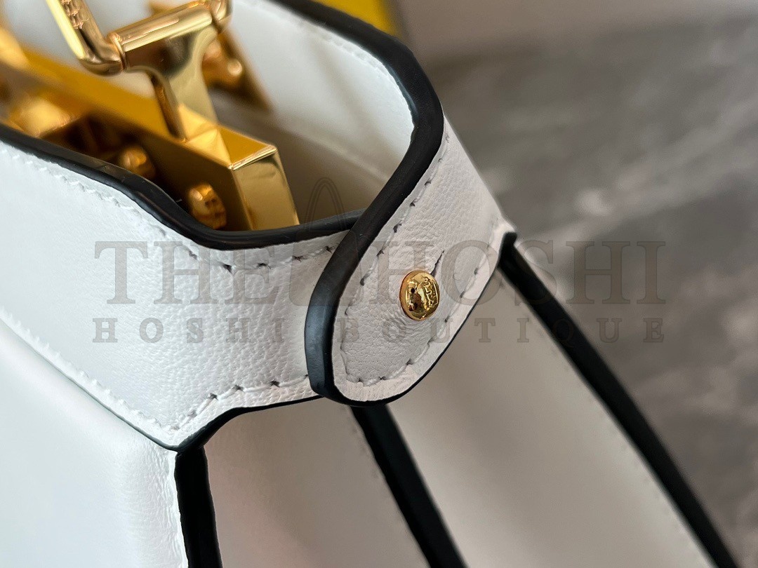 F**di Peekaboo ISeeU Petite Bag In White Nappa Leather Master Quality