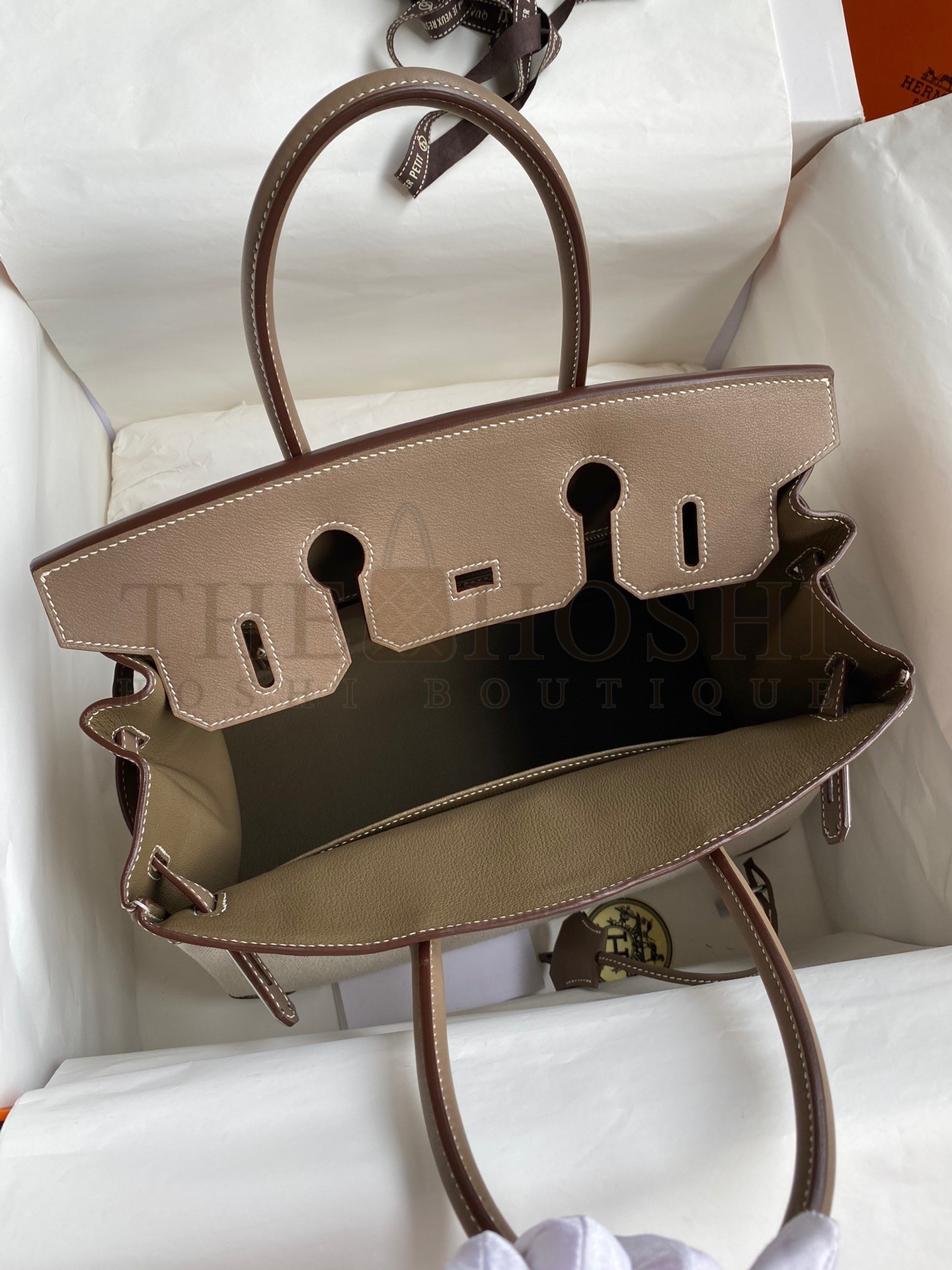 H**me5 Birkin 30 Handmade Bag In Toile &amp; Tourterelle Swift Leather Master Quality