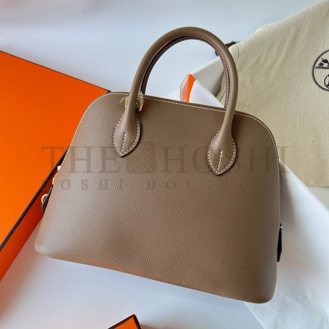 H**me5 Bolide 1923 25 Handmade Bag In Taupe Epsom Calfskin Master Quality