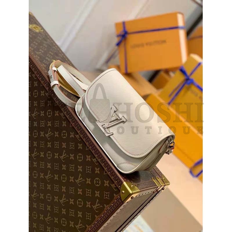 L0vis Vvtt0n LV Women Buci Crossbody White Epi Grained Smooth Cowhide Leather Master Quality