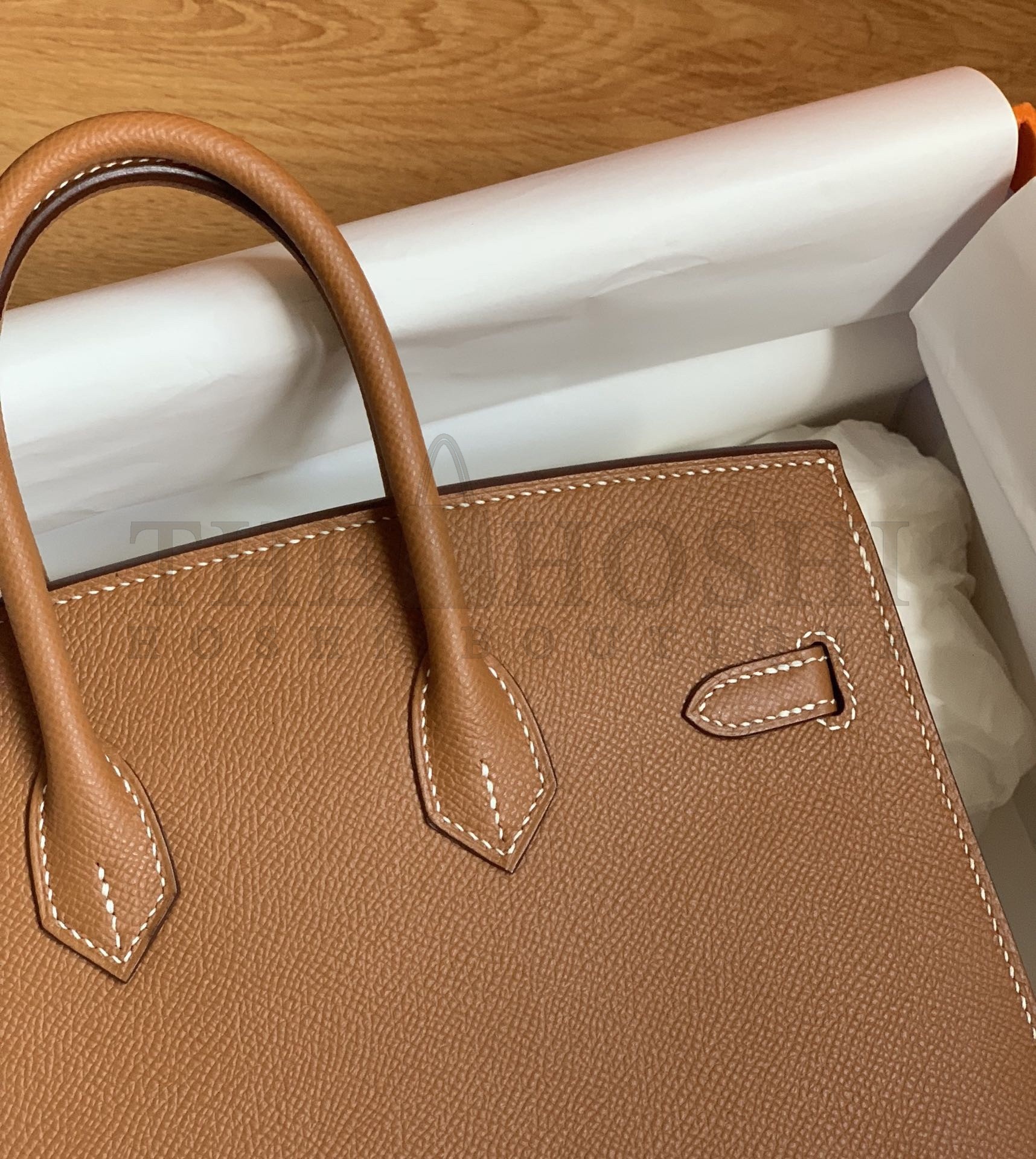 H**me5 Birkin 25/30 Sellier Handmade Bag In Gold Epsom Calfskin Master Quality