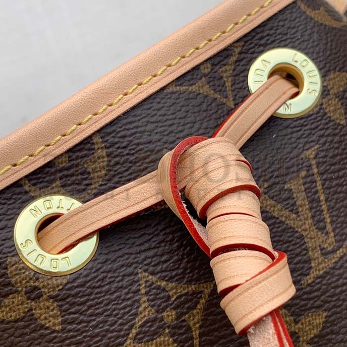 L0vis Vvtt0n LV Women Noé Bucket Bag Brown Monogram Coated Canvas Cowhide Leather Master Quality