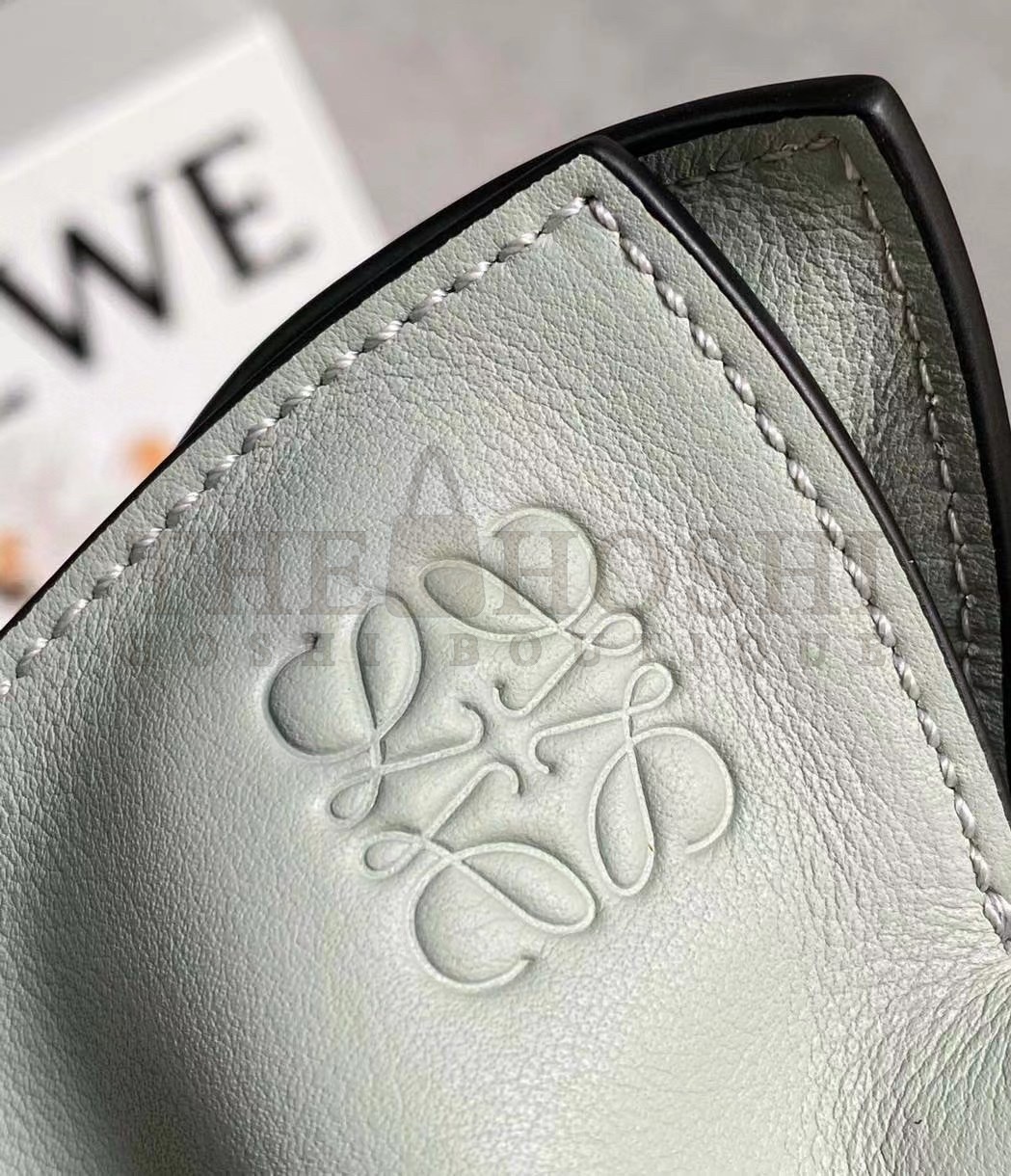 L0ew* Mini Flamenco Clutch Bag In Ash Grey Calfskin Master Quality