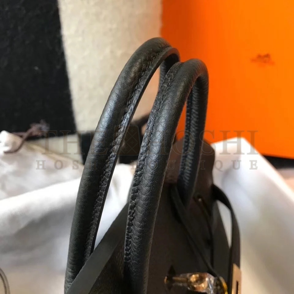 H**me5 Birkin 25 Bag In Black Clemence Leather with GHW Master Quality