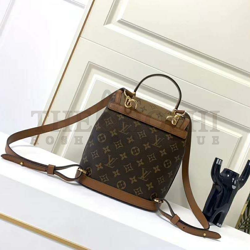 L0vis Vvtt0n LV Women Dauphine Backpack PM Monogram Canvas-Brown Master Quality