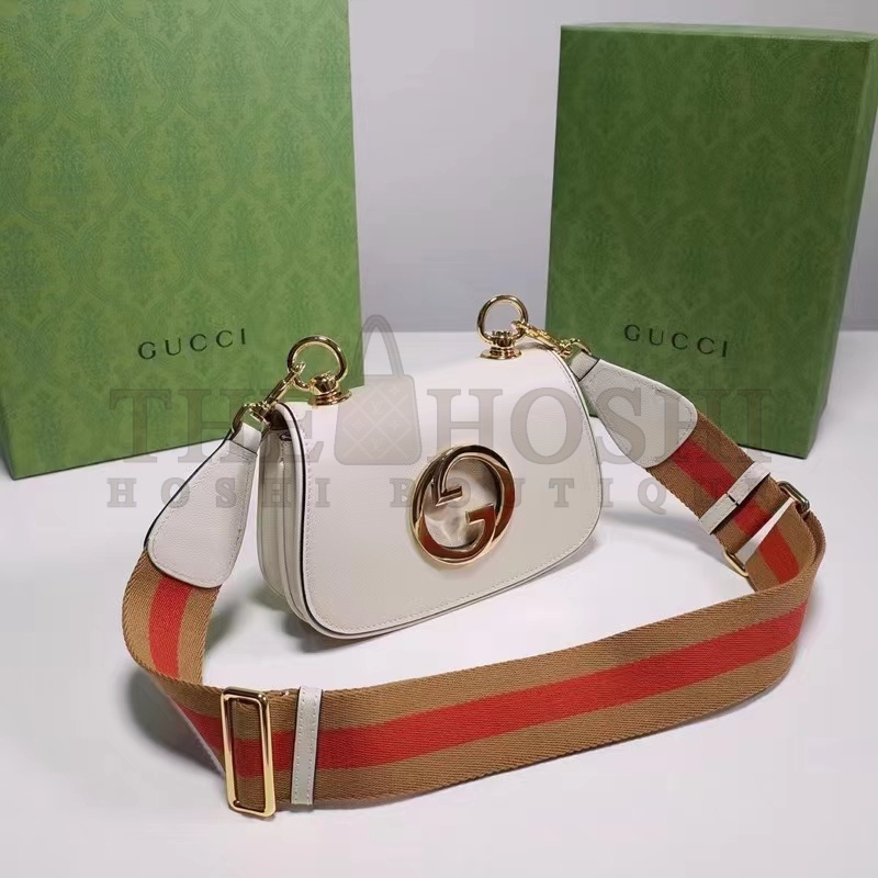 Gvc*1 Women GG Blondie Mini Bag White Leather Round Interlocking G Master Quality