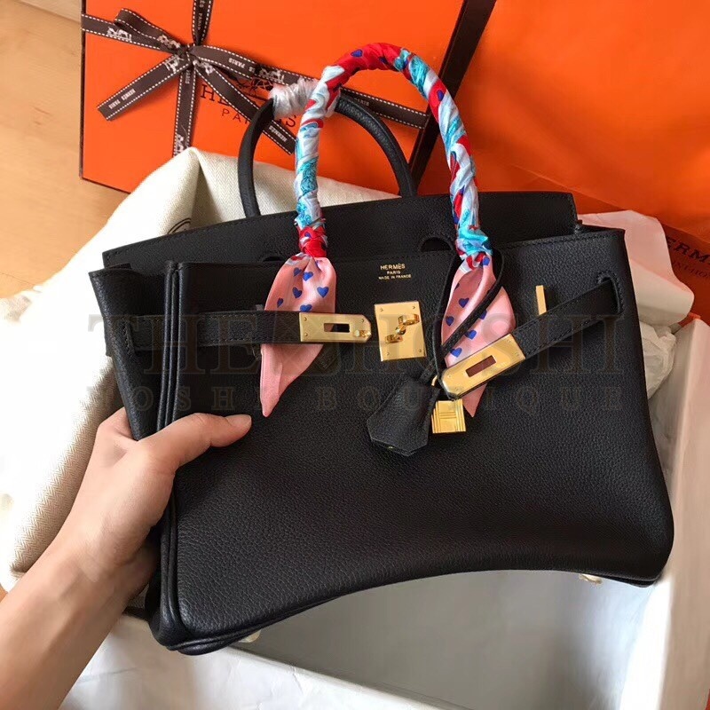 H**me5 Noir Birkin 30cm Clemence Handmade Bag Master Quality