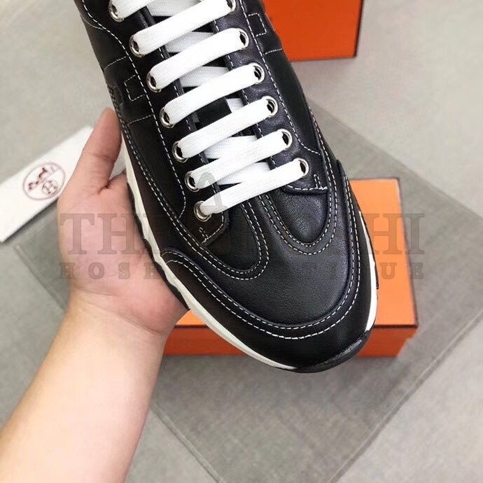 H**me5 Trail Sneakers In Noir Calfskin Leather Master Quality