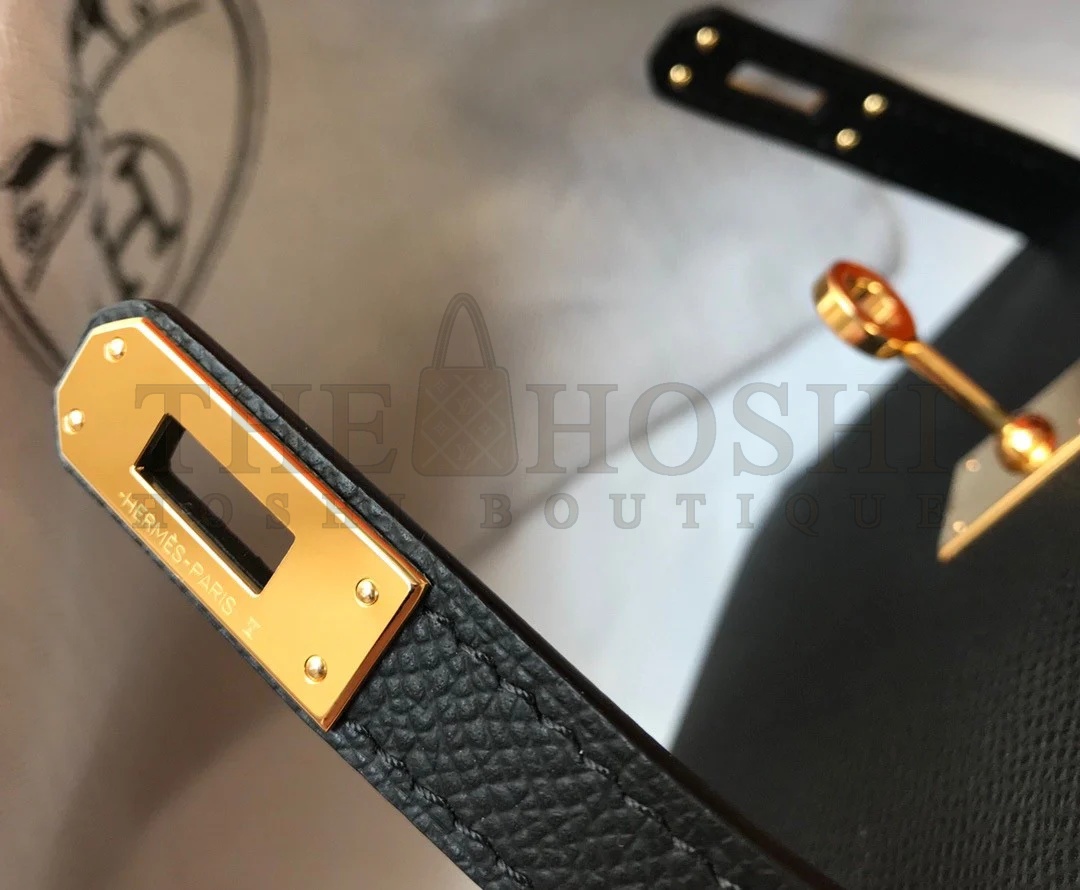 H**me5 Kelly Mini II Sellier Bag In Black Epsom Leather Master Quality