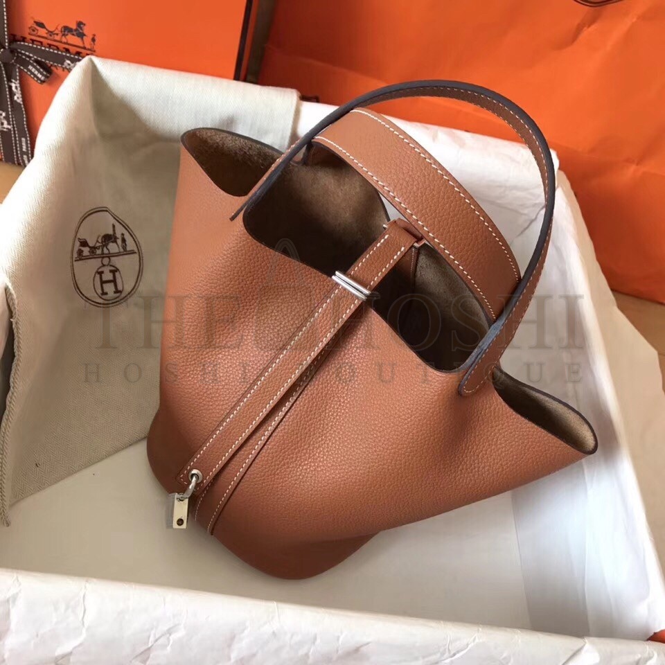 H**me5 Picotin Lock PM 18cm Handmade Bag Master Quality
