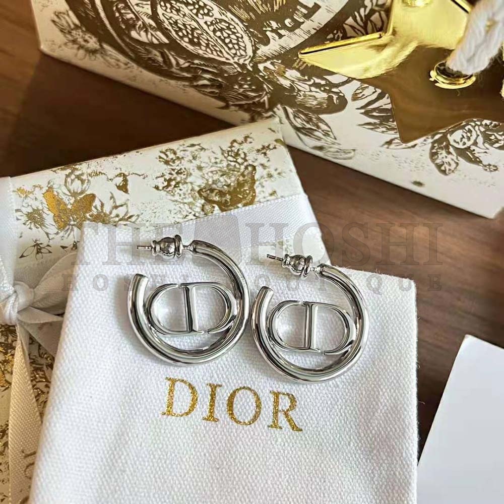 D10r Women 30 Montaigne Earrings Silver-Finish Metal Master Quality
