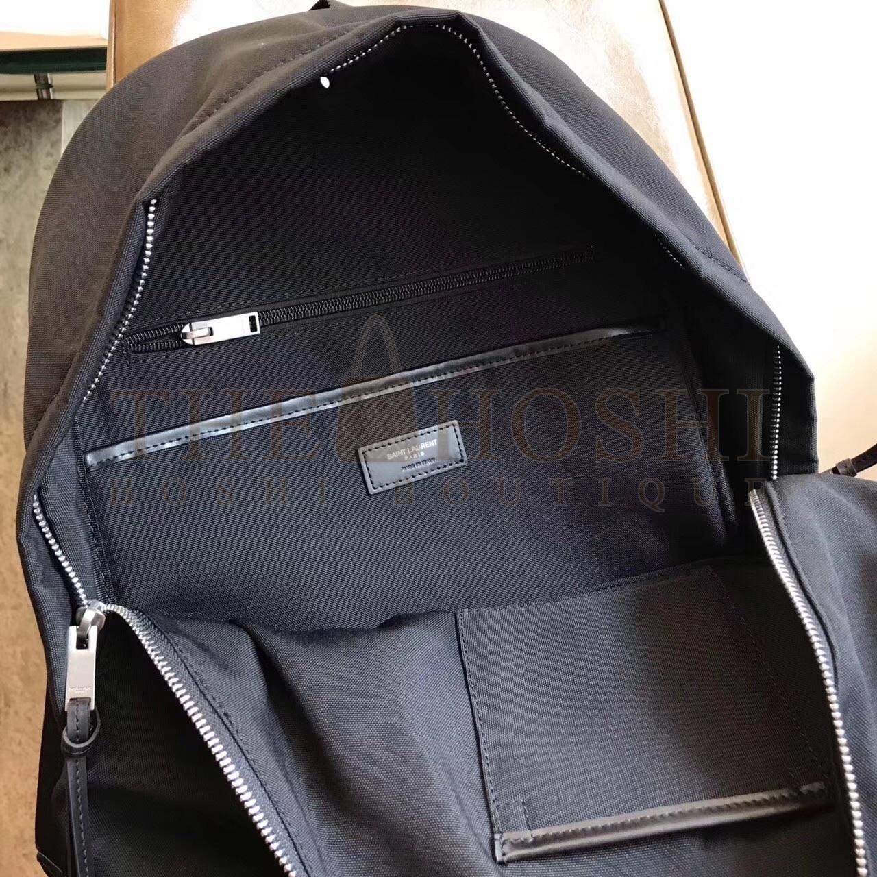 Sa1nt Lau*nt Black City Backpack With Pocket Patch Master Quality