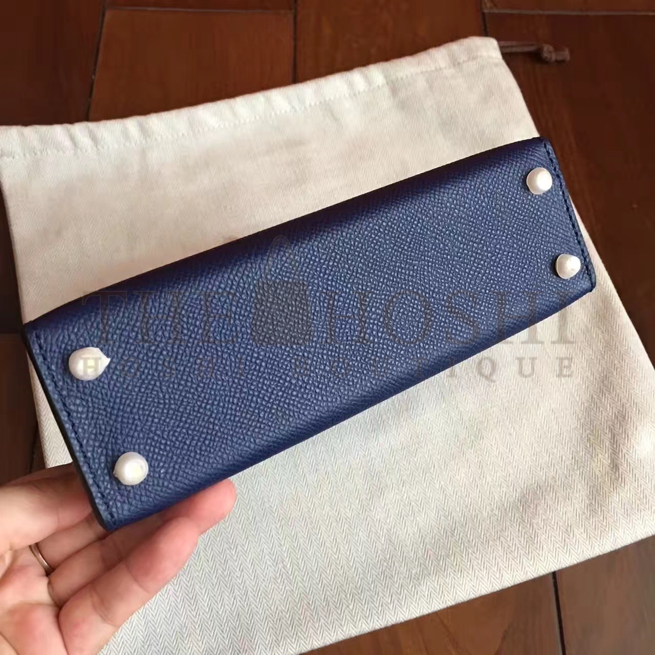 H**me5 Sapphire Epsom Kelly Mini II Handmade Bag Master Quality