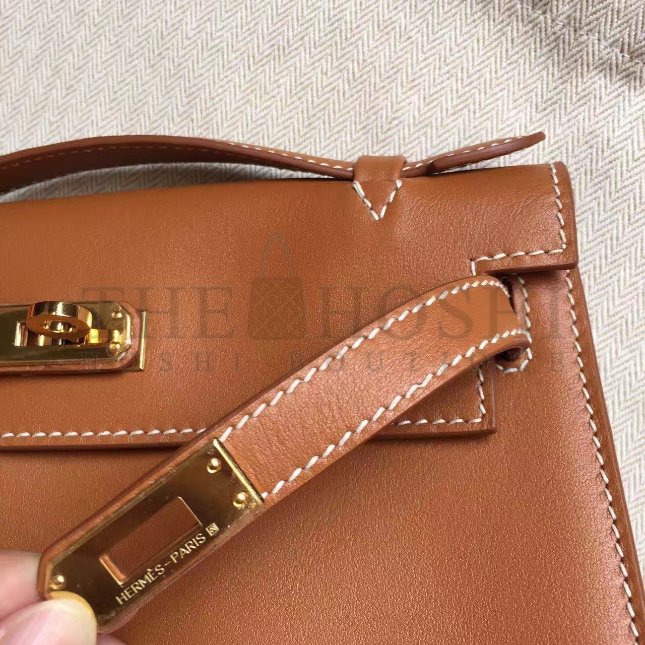 H**me5 Gold Kelly Pochette Swift Handmade Bag Master Quality