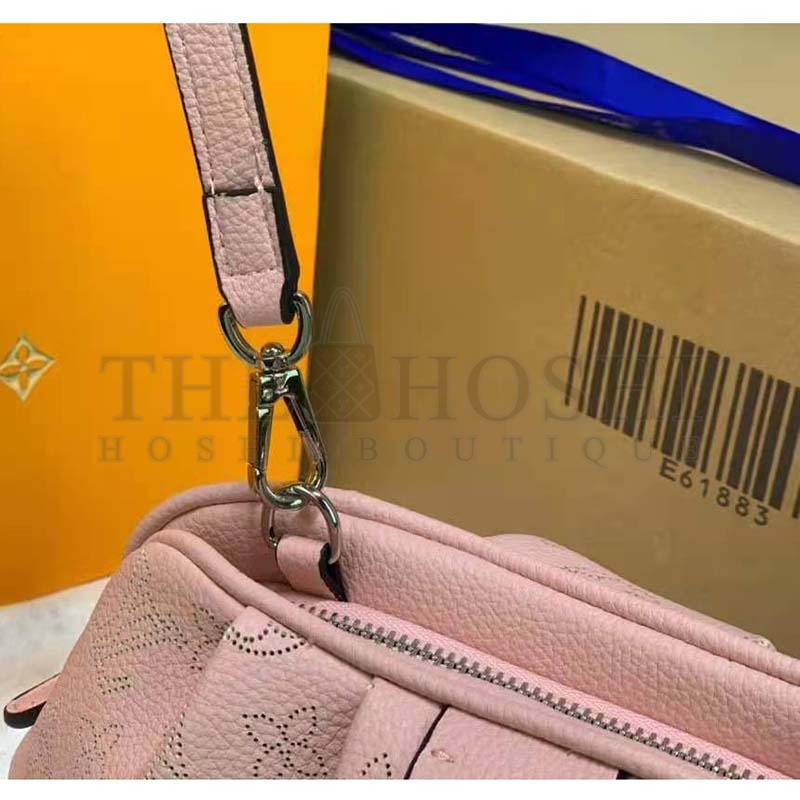 L0vis Vvtt0n LV Women Scala Mini Pouch Magnolia Pink Mahina Perforated Calf Leather Master Quality