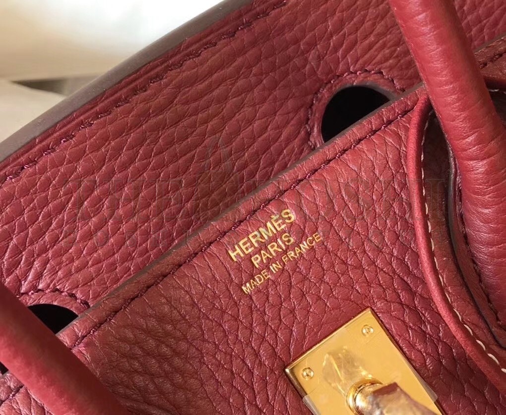 H**me5 Bordeaux Clemence Birkin 30cm Bag Master Quality