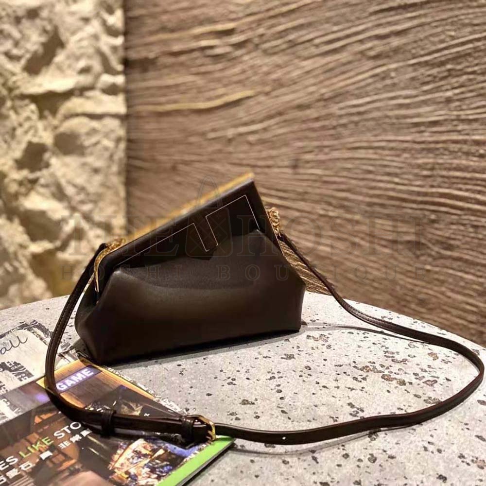 F**di Women First Small Nappa Leather Bag-Maroon Master Quality