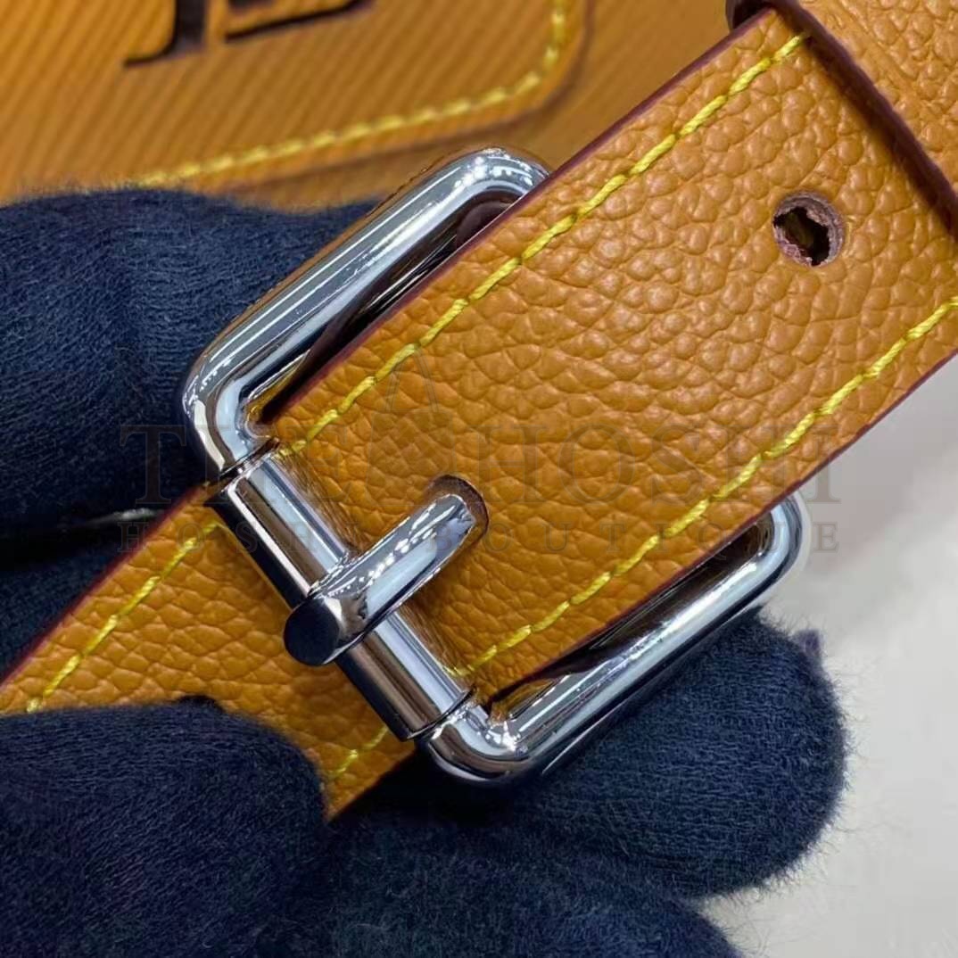 L0vis Vvtt0n LV Women Marelle Handbag Honey Gold Epi Grained Cowhide Leather Canvas Master Quality