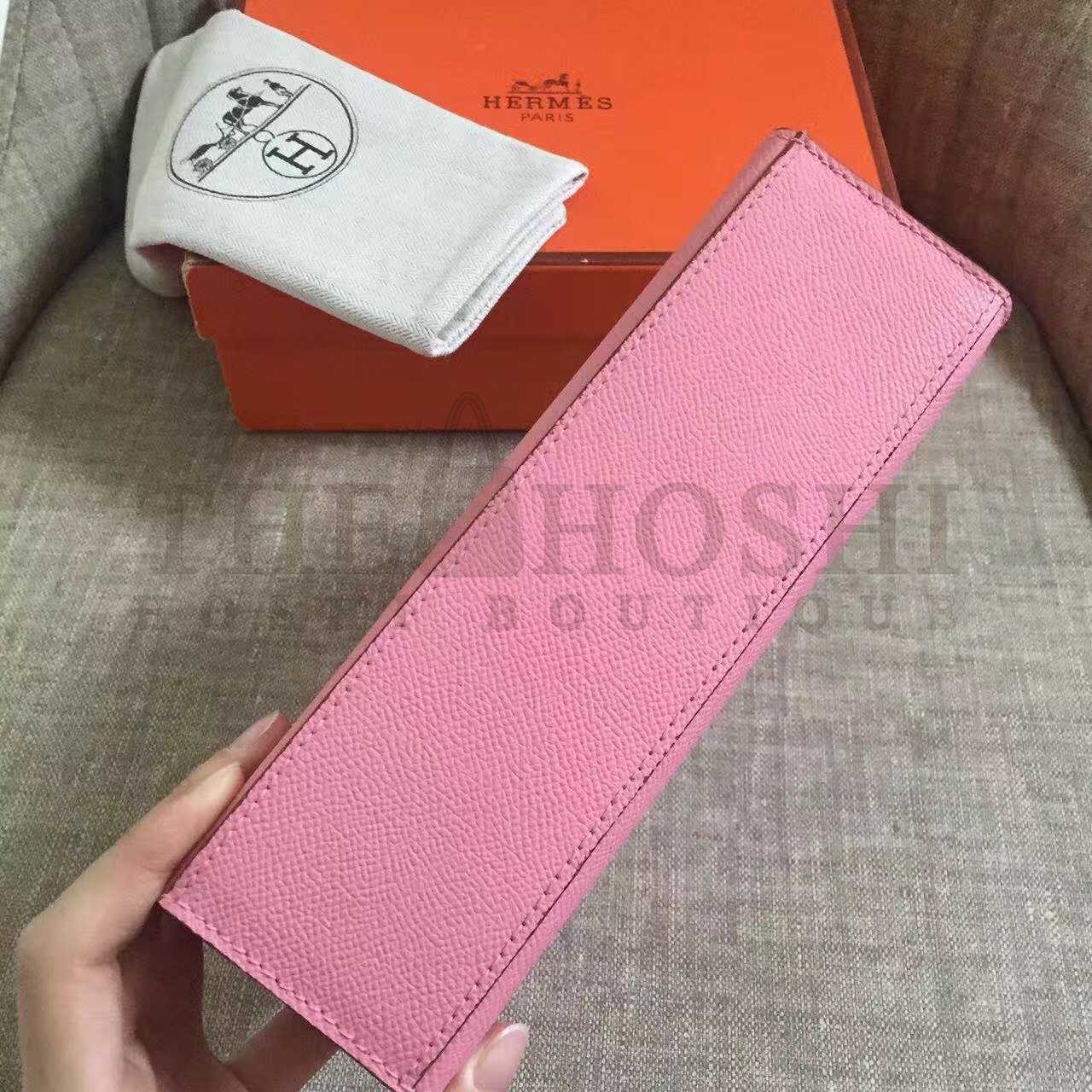 H**me5 Pink Kelly Pochette Epsom Handmade Bag Master Quality