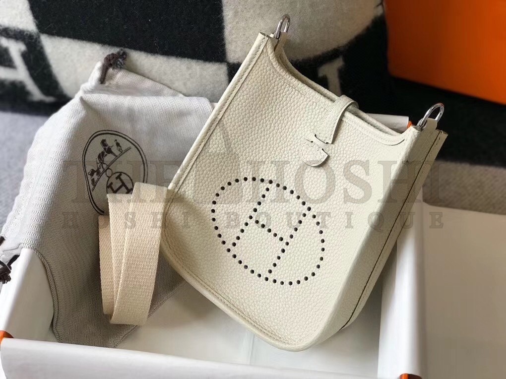 H**me5 Evelyne III TPM Bag In Beton Clemence Leather Master Quality